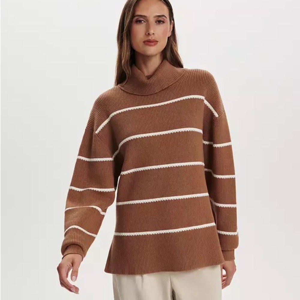 🔥NWT Varley Hamish Split Turtleneck Sweater size XL for women